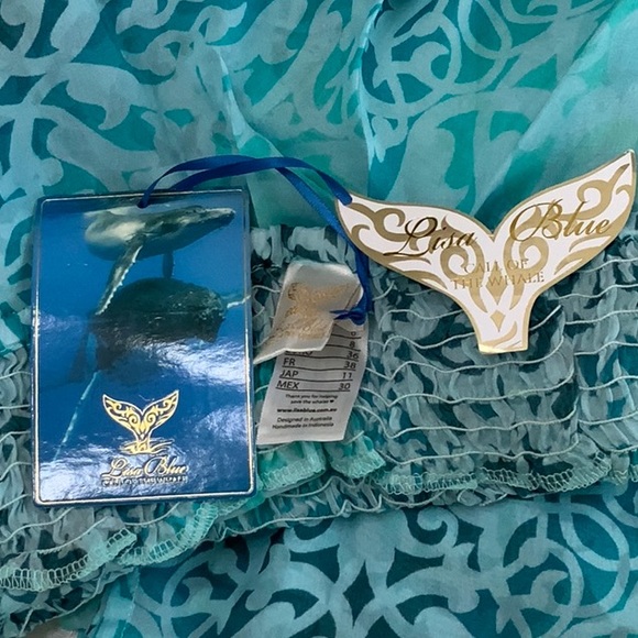 Lisa Blue ARABIAN NIGHTS Side Split Pant - Aqua Marine - Picture 7 of 14